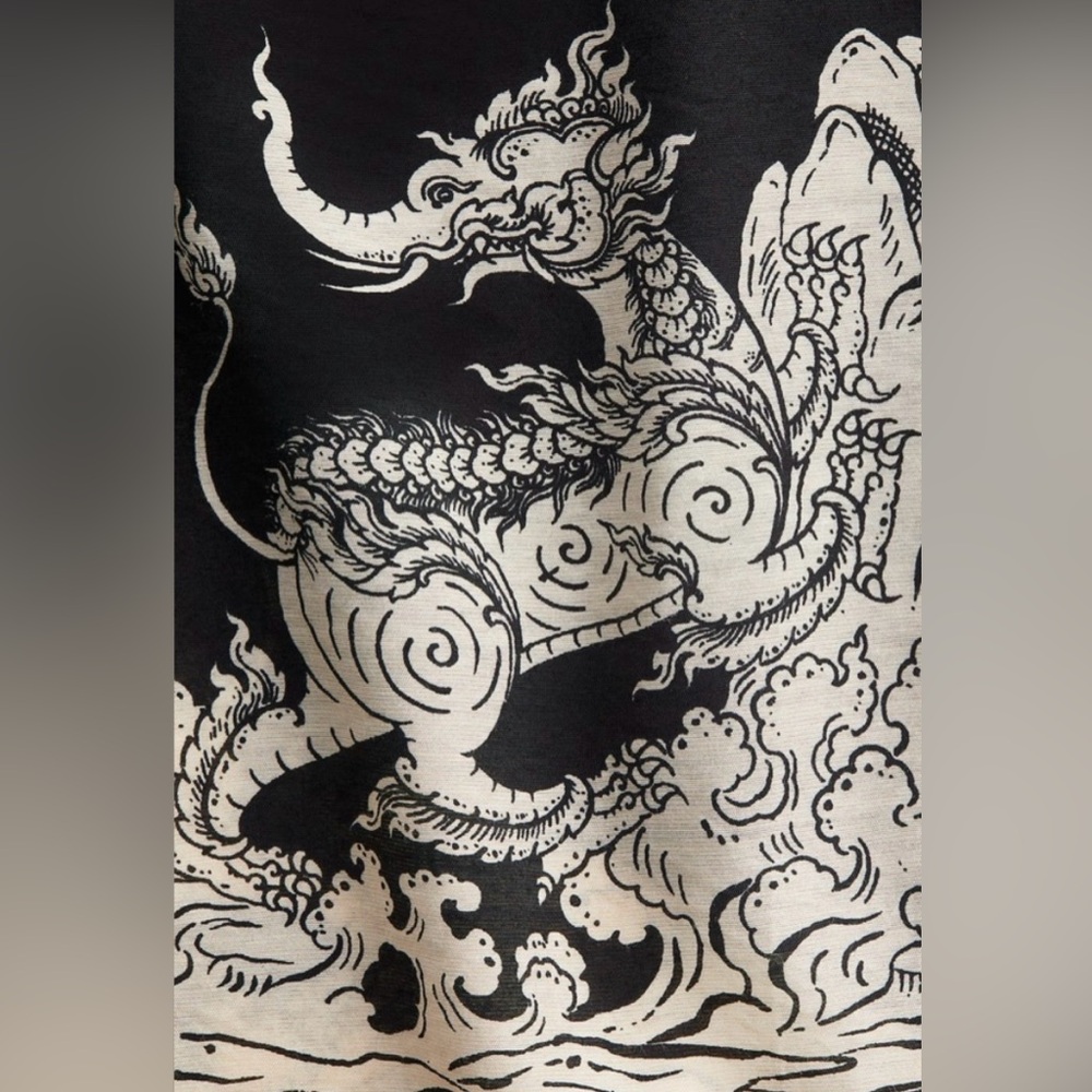 H&M White Lotus Black/White
Twist-detail patterned dress - Picture 8 of 11
